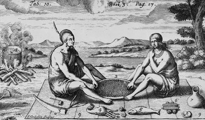 Um homem e sua esposa no jantar, 1705 de Simon II Gribelin