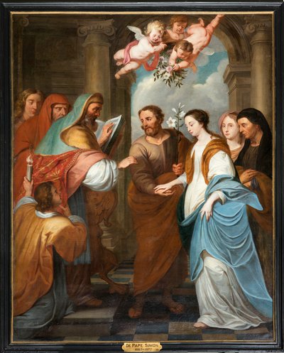 Igreja Paroquial (Parochiekerk Sint-Eligius). Simon De Pape. 3 Noivado da Virgem. Século XVII. de Simon II de Pape