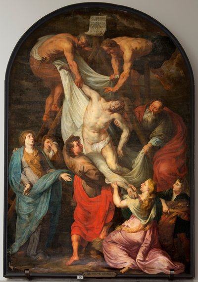 Igreja paroquial (Sint-Walburgakerk). Pintura "Descida da Cruz". Simon De Pape. Copie para PPRubens. Meados do século XVII. de Simon II de Pape