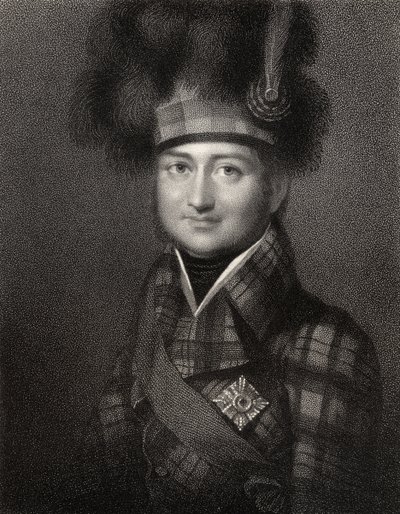 James Duff, 4º Conde de Fife, gravado por W. Holl, de &39;National Portrait, volume II&39;, publicado c.1835 de Simon Jacques Rochard