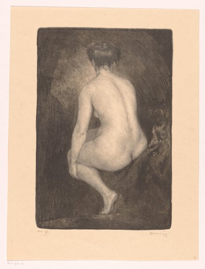 mulher nua sentada de Simon Moulijn (signed by artist)