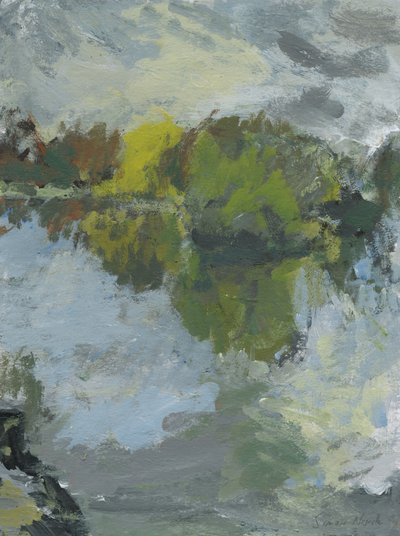 Lagoa no. 4, 2023 (acrílico sobre papel) de Simon Neville