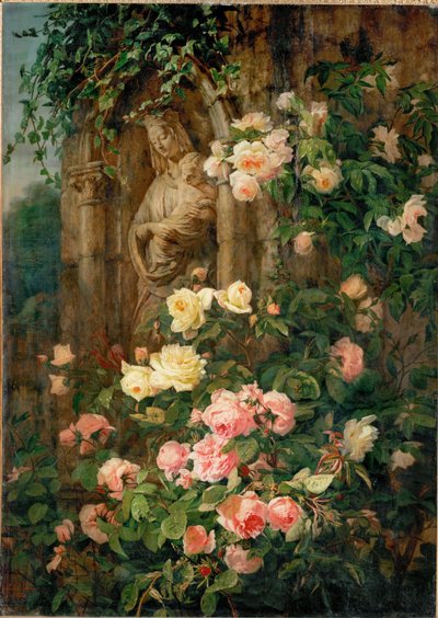 Le Benitier: Notre-Dame-des-Roses (pintura sobre tela) de Simon Saint-Jean