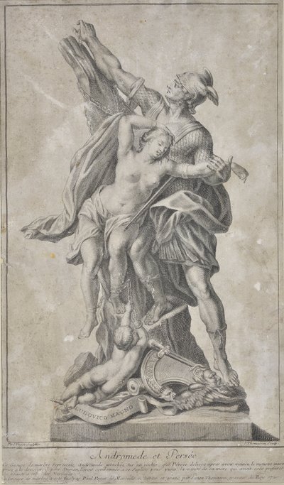 Perseu entregando Andromede (desenho) de Simon Thomassin