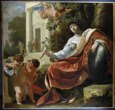Uma Alegoria de Paz (óleo sobre tela) de Simon Vouet