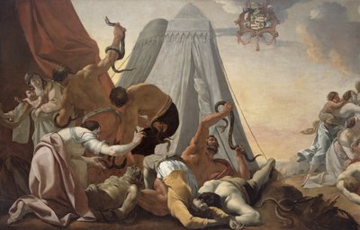 Israelitas para olharem para a serpente de bronze de Simon Vouet