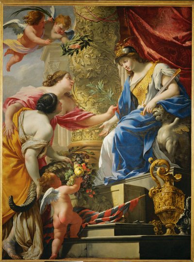 A prudência traz paz e abundância ... de Simon Vouet