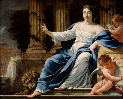Polimímia, musa da eloquência, século XVII de Simon Vouet