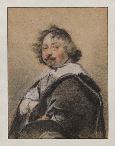 Retrato de um homem de perfil, virado para a esquerda de Simon Vouet