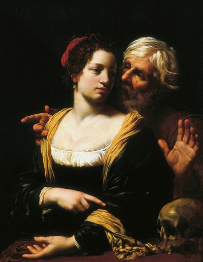 O casal mal combinado (Vanitas). de Simon Vouet