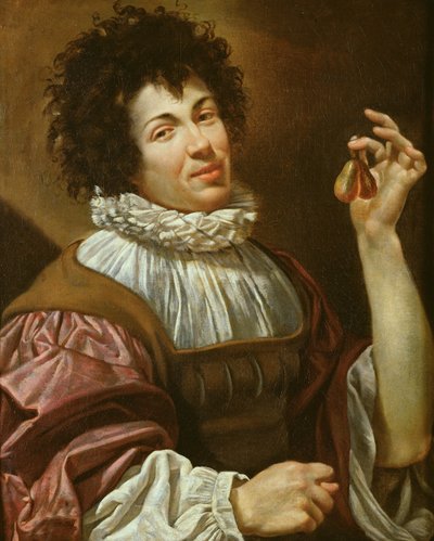 Jovem homem com um figo, c.1620-30 de Simon Vouet