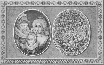 Tiago I Ana da Dinamarca e Henrique, Príncipe de Gales, 1612, 1904 de Simon de Passe