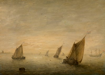 Mar calmo de Simon de Vlieger