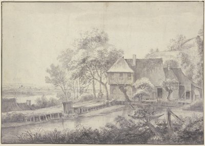 Quinta junto a um canal de Simon de Vlieger
