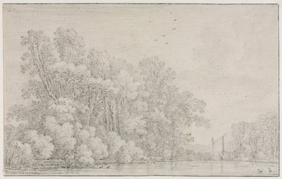 Paisagem do rio, c. 1650 de Simon de Vlieger