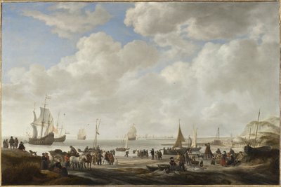Vista de uma praia de Simon de Vlieger