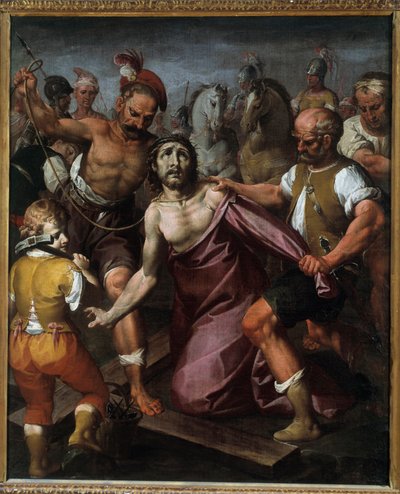 Cristo despojado de suas vestes (óleo sobre tela, c.1615) de Simone Barabino