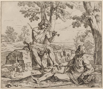 Mercúrio e Argus de Simone Cantarini