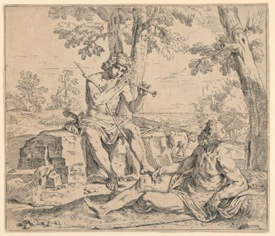 Mercúrio e Argus de Simone Cantarini