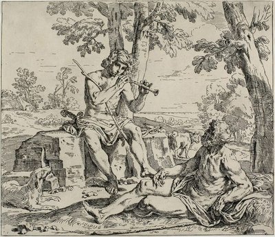 Mercúrio e Argus de Simone Cantarini