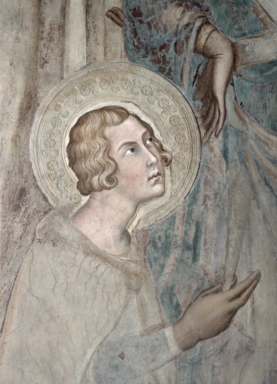 Maesta: St. Ansanus, 1315 (detalhe de 51591) de Simone Martini