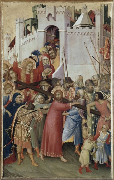 Polyptych Orsini: Cristo carregando a cruz (óleo sobre painel, ca 1333) de Simone Martini