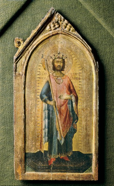 Retrato de São Ladislau, de Simone Martini, tempero sobre madeira c.1326 de Simone Martini