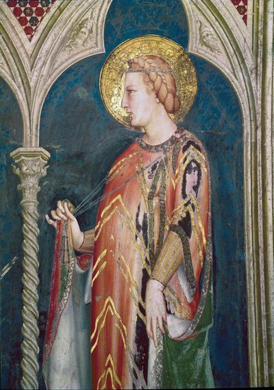 Santa Isabel da Hungria (detalhe, fresco de Simone Martini