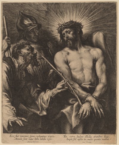 Cristo coroado de espinhos de Sir Anthony van Dyck and Lucas Emil Vorsterman