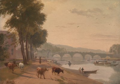Uma Vista da Ponte de Richmond, no Tamisa de Sir Augustus Wall Callcott