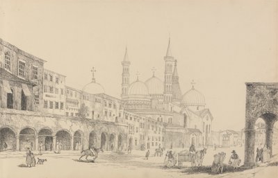 Álbum de 30 Vistas no Tirol e em Itália: Igreja de Santo António - Pádua 3.r Nov.r 1840 de Sir Charles D