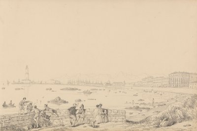 Álbum de 30 Vistas no Tirol e em Itália: Leghorn, Villa Caprille - Vista Geral 1ª. Set.er 1841 de Sir Charles D