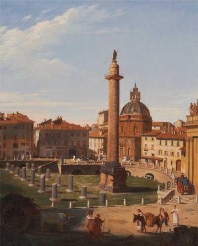 Uma Vista do Fórum de Trajano, Roma de Sir Charles Lock Eastlake