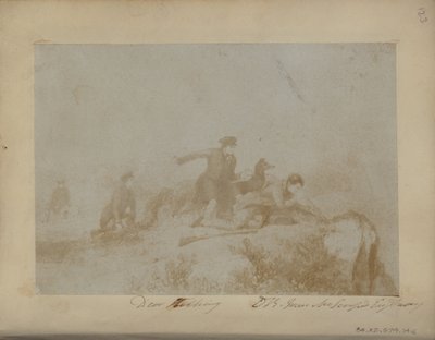 Perseguição de cervos, de uma gravura de Sir David Brewster