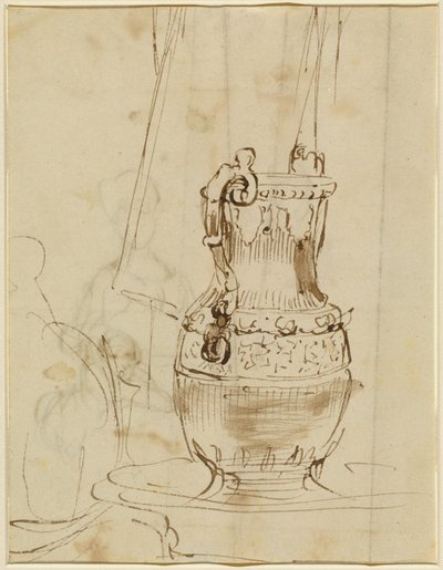 Um jarro ornamentado [reto] de Sir David Wilkie