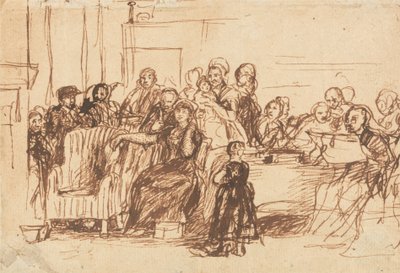 Esboço para "Leitura da vontade" de Sir David Wilkie