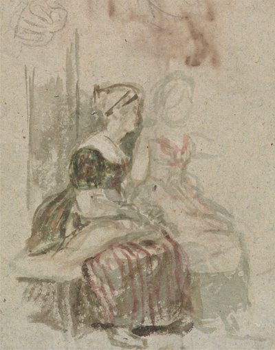 Estudo para "The Penny Wedding" (O Casamento da Penny) de Sir David Wilkie