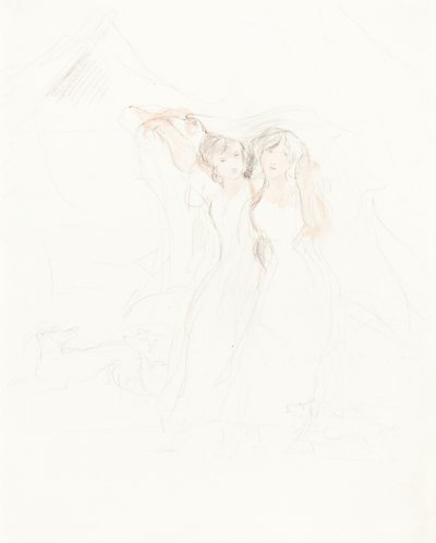 Duas garotas sob um manto de Sir David Wilkie