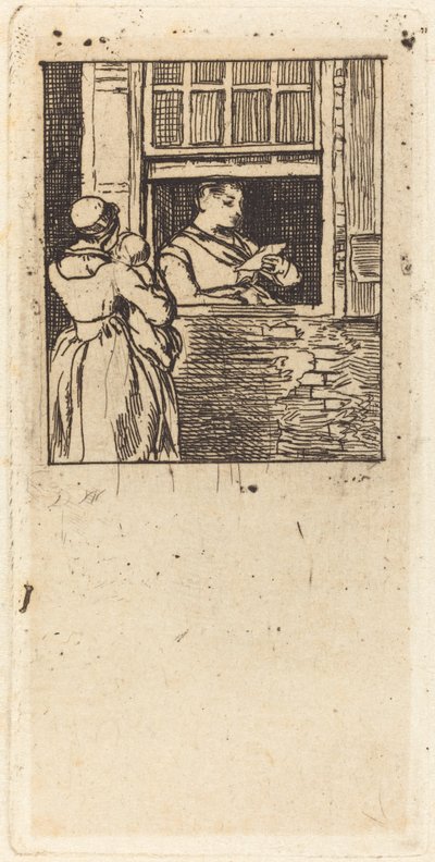 Mulher em uma janela, lendo uma carta de Sir David Wilkie