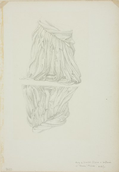 Figura drapeada e reflexão, estudo para Espelho de Vênus de Sir Edward Burne Jones