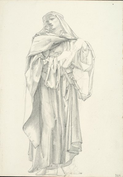 Figura Masculina Drapejada (caderno #2614) de Sir Edward Burne Jones