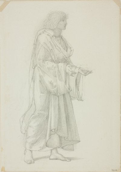 Figura masculina em pé drapeada de Sir Edward Burne Jones