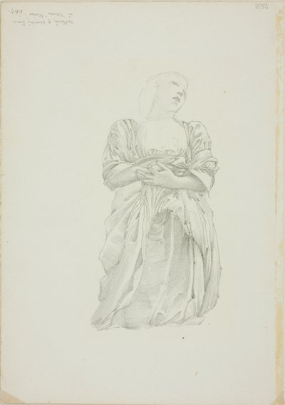 Reflexo da Figura Feminina Ajoelhada, estudo para O Espelho de Vênus de Sir Edward Burne Jones