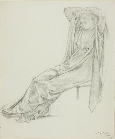 Figura feminina sentada de Sir Edward Burne Jones