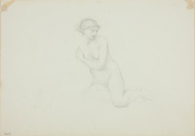 Nu feminino sentado de Sir Edward Burne Jones