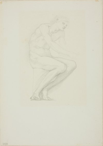 Nu Masculino Sentado de Sir Edward Burne Jones