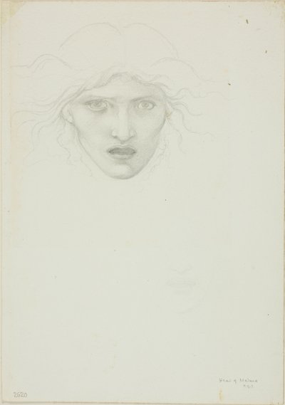 Estudo para a Medusa Rondanini de Sir Edward Burne Jones