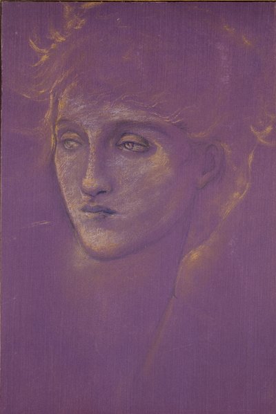 Cabeça de uma mulher, final do século 19 de Sir Edward Coley Burne Jones