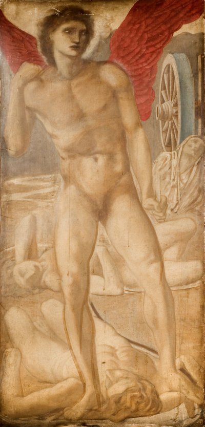 Troy Triptych - Estudo para o amor subjugando o esquecimento, 1875. de Sir Edward Coley Burne Jones