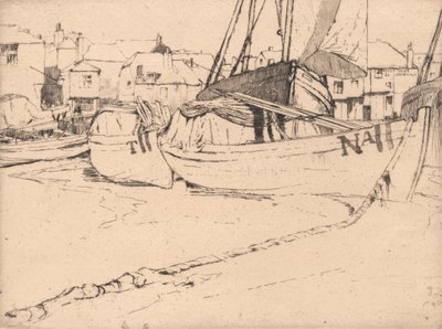 Barcos Seine, St. Ives, Cornualha de Sir Frank Short